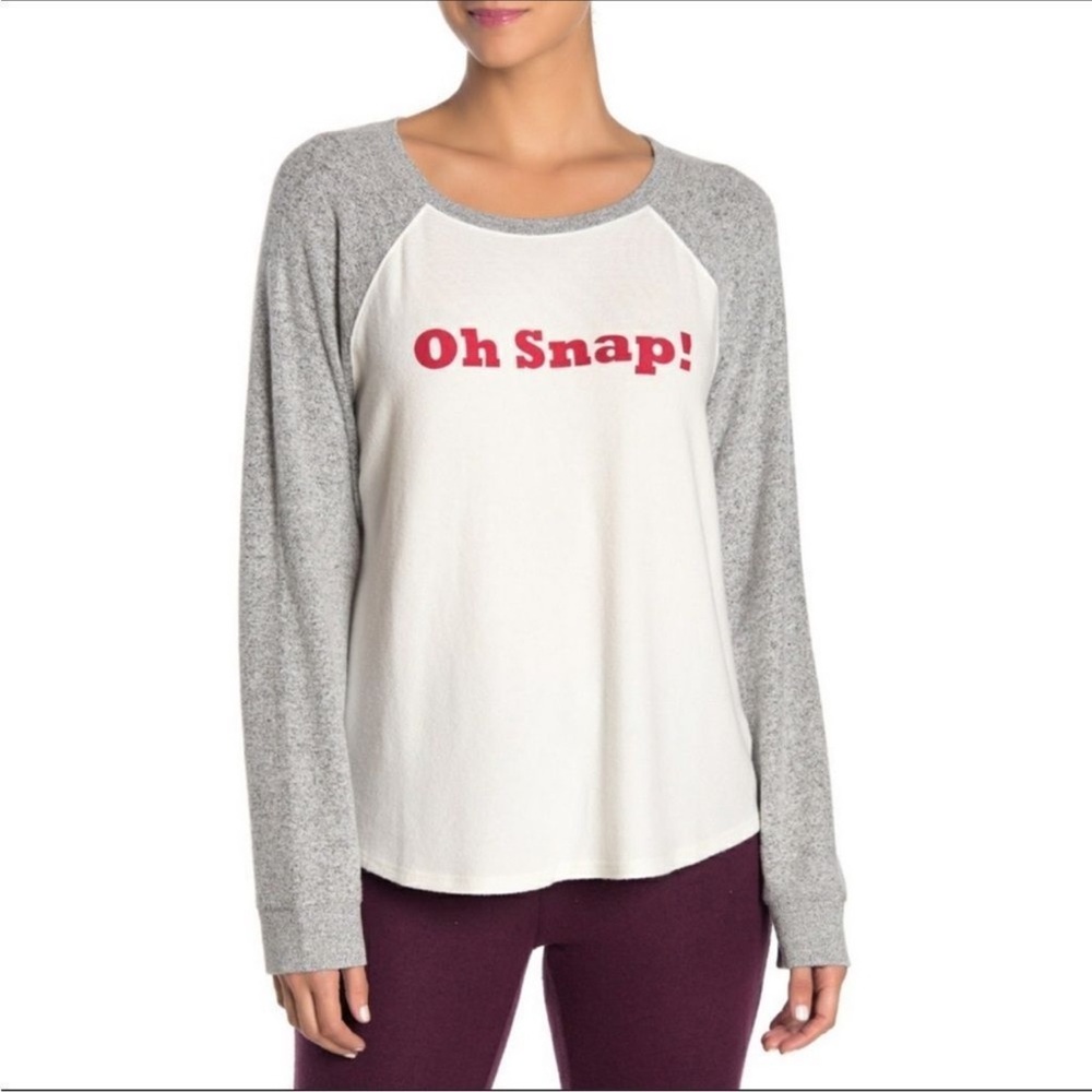 Free Press Graphic Oh Snap! Long Sleeve Tee NWT - Picture 1 of 7